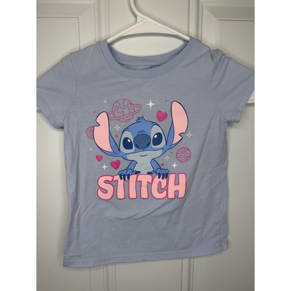 Disney Jumping Beans Stitch Light Blue Graphic T-Shirt Kids 3T Lilo Stitch